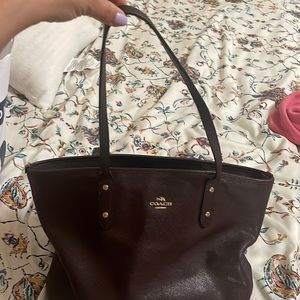 Maroon Coach tote